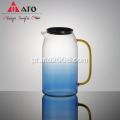 ATO Blue Crystal Glaster Pitcher Water Chalttle Jug